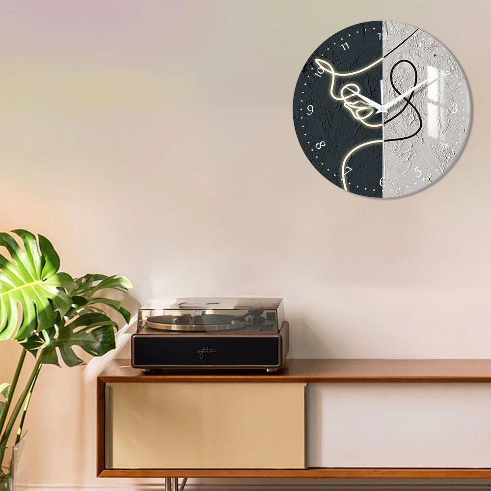 [maßgeschneidert] Drucken Sie Ihre Fotos auf der Uhr, Wandkunstuhr, Quarzuhr, stille Uhr, ideengeschenk 12/14 Zoll