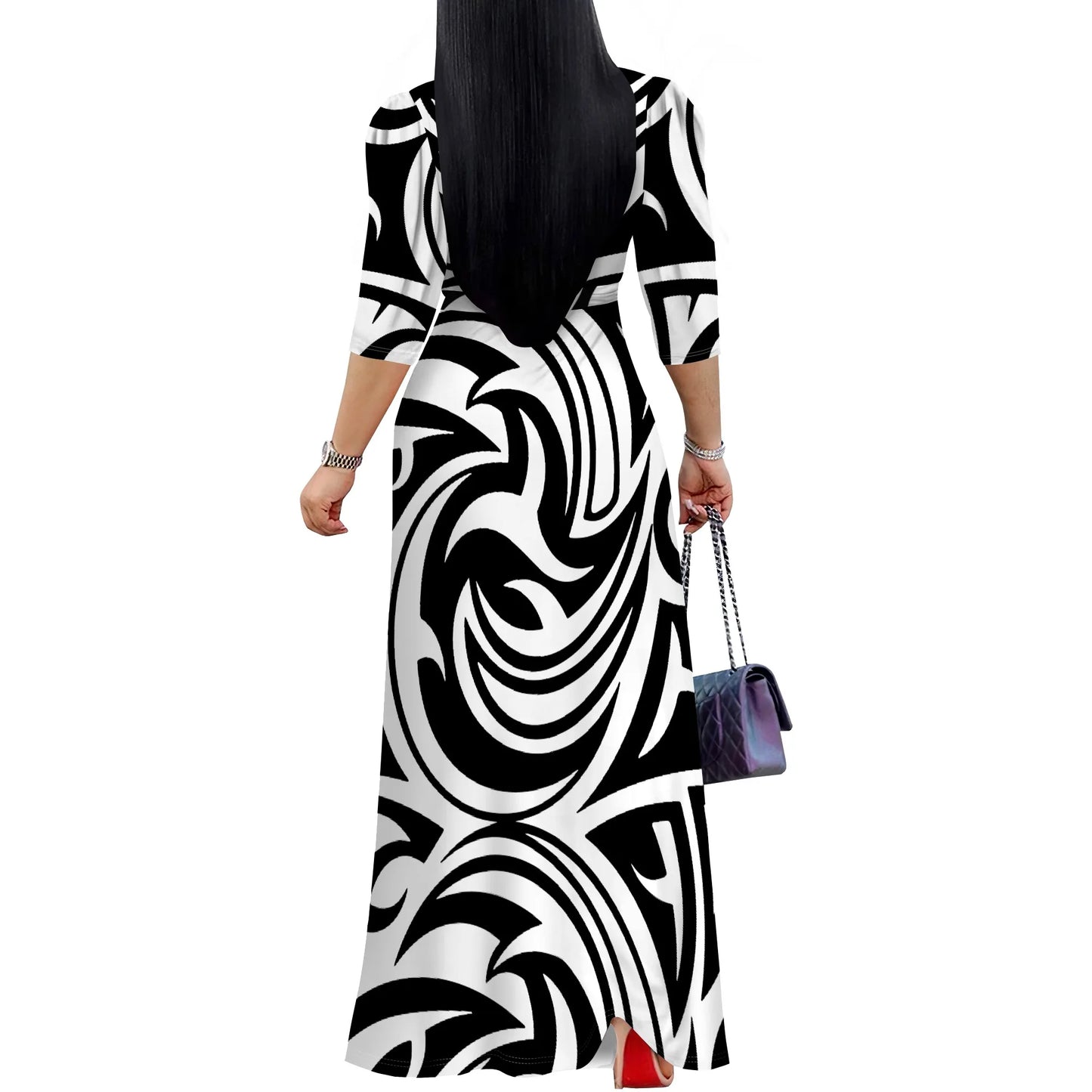 Damen Casual Sexy V-Ausschnitt 3/4 Ärmel Clubwear Party Outfits.