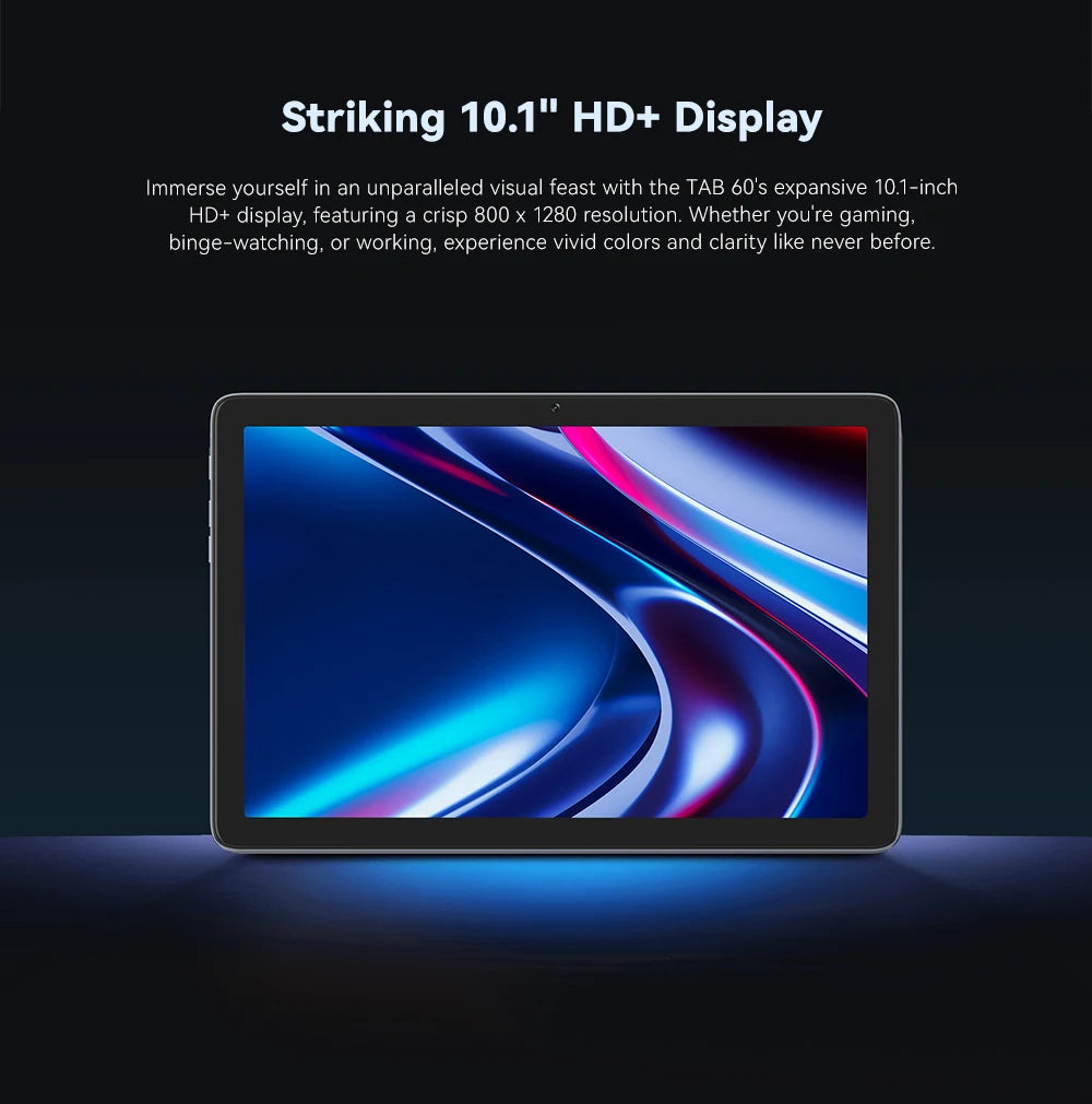Cubot TAB 60, 2024 New Android Tablet, Octa-Core, 8GB RAM (4GB+4GB), 128GB ROM, 10.1-Inch HD+ Screen, 6000mAh, OTG, WiFi 6.