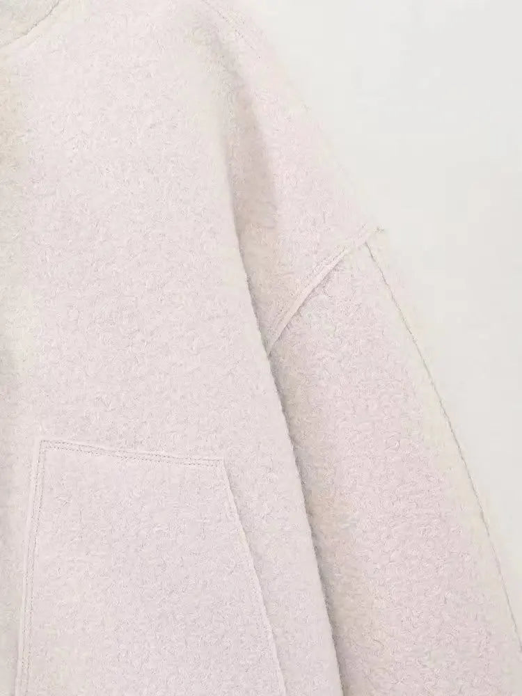 TRAFZR Damenjacken Frühling 2023, elegantes Fleece, Vintage, neue Oberbekleidung, Langarm, Harajuku, Y2k, Streetwear, Bomberjacken