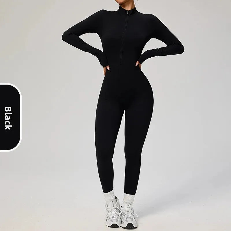 Tianyi High-Intensity Fitness Long-Sleeve Yoga Bodysuit Sensation Tight-Fitting Sportswear for Women Made in China