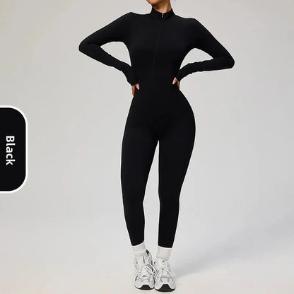 Tianyi High-Intensity Fitness Long-Sleeve Yoga Bodysuit Sensation Tight-Fitting Sportswear for Women Made in China