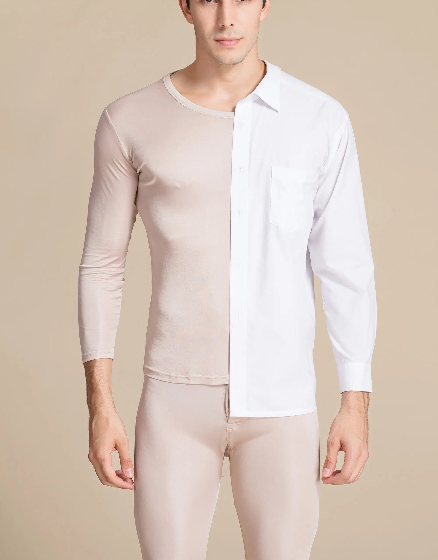 Lange Unterwäsche aus Seide für Herren, lange Unterhosen aus Maulbeerseide, Ober- und Unterteil, Thermounterwäsche-Set/Grundlagen