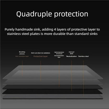 Kitchen Sink Stainless Steel Transversal Side Loading Side Holes Cafeteria Dish and Wash Vegetable Basin Large Size Single Slot