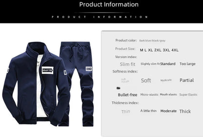 Casual Sports Suit Men's Spring Autumn Korean Style Trendy Running Clothes Sweatshirt Jacket Combinations Men's Wear Clothing.