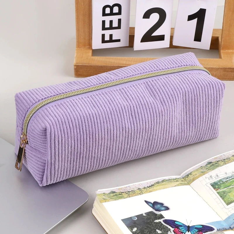 Federmäppchen, einfarbig, Federmäppchen, Schulbedarf, großes Fassungsvermögen, Schreibwarentasche, Schule, japanisches Briefpapier, Schulbedarf.