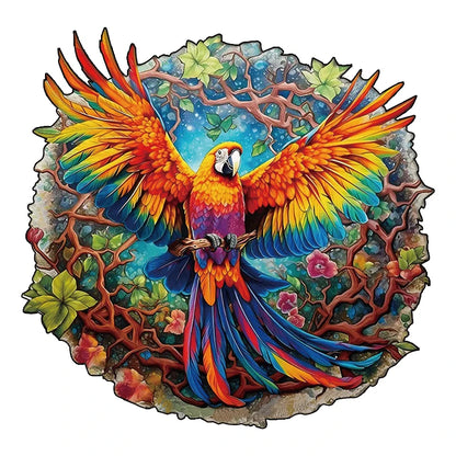 Irregular Shaped Wooden Animal Puzzle DIY Puzzle Party Games Educational Gift for Kids Holiday Gift Intelligent Cat Wood Jigsaw