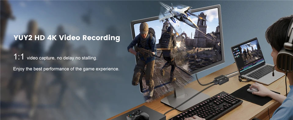 Navceker 4K Pro USB 3.0 Video Capture Card HDMI-compatible 1080P 60fps HD Video Recorder Grabber For OBS Capturing Game Live.