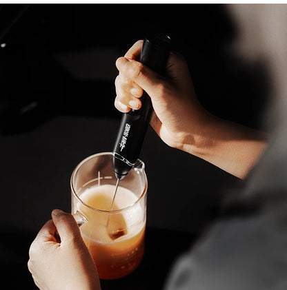 MHW-3BOMEBR Rechargeable Milk Frother Handheld Electric Foam Maker Stainless Steel Whisk Drink Mixer Foamer for Latte/Cappuccino