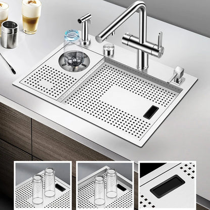ASRAS Island Hidden kitchen Sink 304 Stainless Steel 4mm Thickness Handmade Brushed Sink High Pressure Cup Washer kitchen Sinks