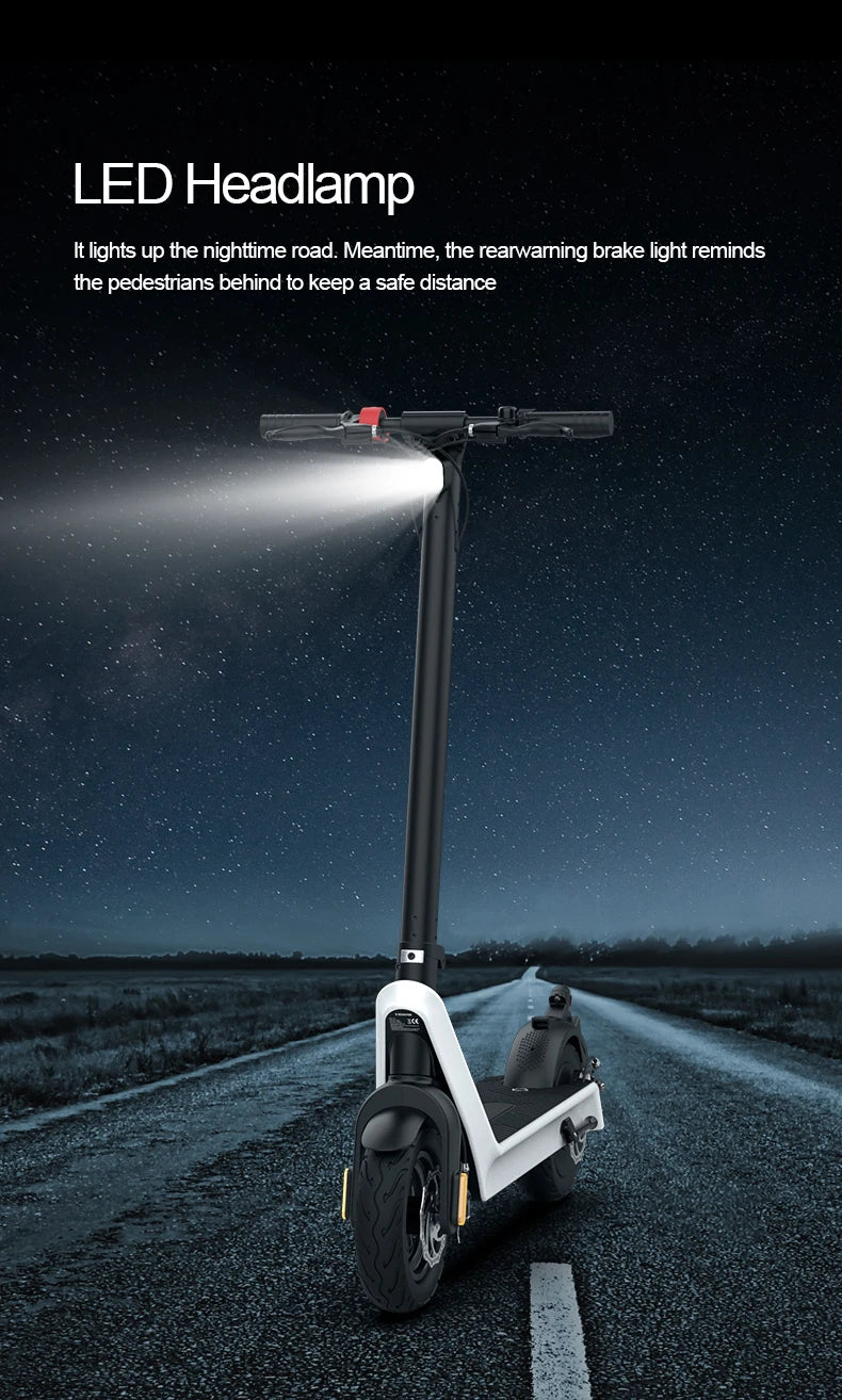 HX X9 plus Folding Electric Scooter 500W 36V15.6Ah 10-inch Tire Lightweight E-Scooter Adult Urban Commuting EScooter.