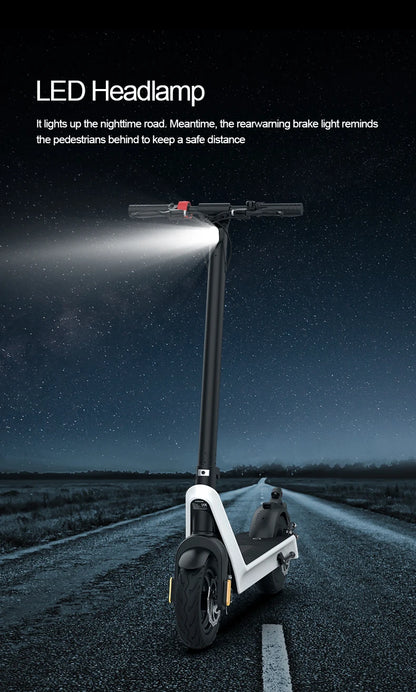 HX X9 plus Folding Electric Scooter 500W 36V15.6Ah 10-inch Tire Lightweight E-Scooter Adult Urban Commuting EScooter.