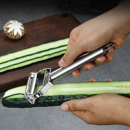 Kitchen Vegetable Peeler Stainless Steel Potato Peeler Slicer Korean Carrot Grater Shredder Multifunctional Fruit Veggie Tools.