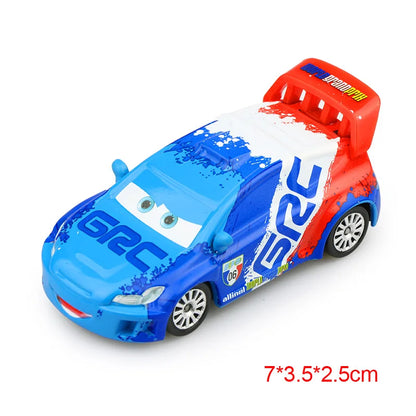 Disney Pixar Cars 2 3 Lightning McQueen Race Div Fritter Miss Tractor Frank 1:55 Diecast Metal Alloy Model Car For Kid Xmas Gift
