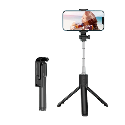 Cell Phone Selfie Stick Tripod Blue-tooth Remote Wireless Selfi Stick Phone Holder Stand with Beauty Fill Light for Phone