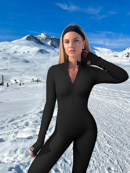 2025 New Long Sleeve Panty Wrapped Hip Lifting Casual Fitness Jumpsuits.