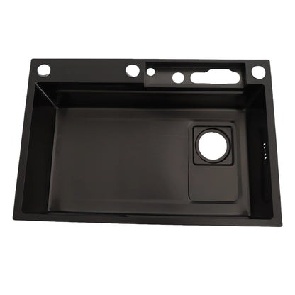 Unterbauwaschbecken unter der Theke, Küchenspüle, 68 x 45 cm, verdickter Edelstahl, Digitalanzeige, Küchenspüle