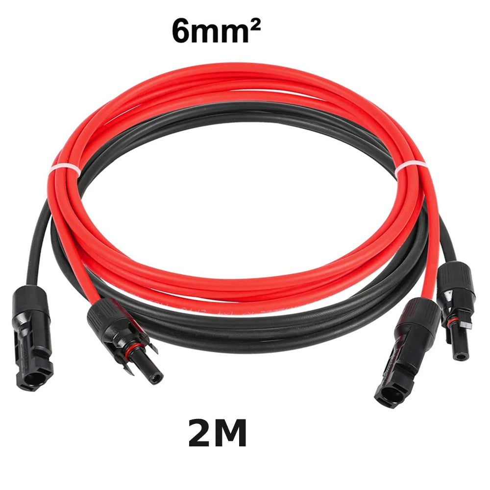 [EU Stock] 2PCS 1M-10M 4mm² 6mm² Solar cable extension cord Solar extension cable Suitable for all PV panel original.