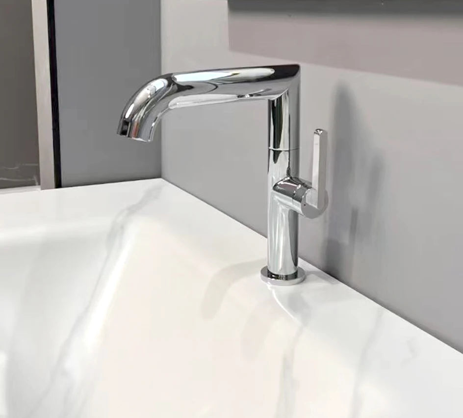 VGX Bathroom Faucets Stainless Steel Basin Mixer Sink Faucet Gourmet Washbasin Tapware Hot Cold Water Tap Brushed Gold Grey