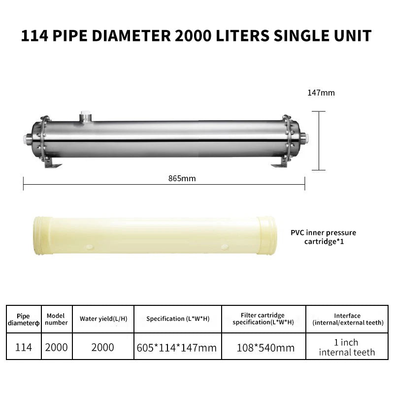 DIVEDEER Under-sink Water Purifier Central Whole-house High-flow Yellow Mud Water Tap Water Pipeline Filter Water Purifier.