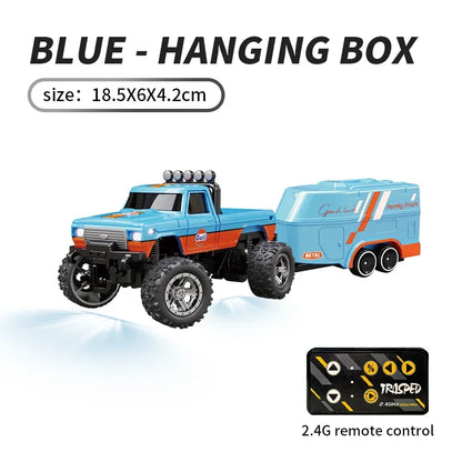 RC 1/64 Speed Mini Off-Road Climbing Car Alloy Cool Appearance Light Shock Absorption With LED Light Toy For Children's Gift
