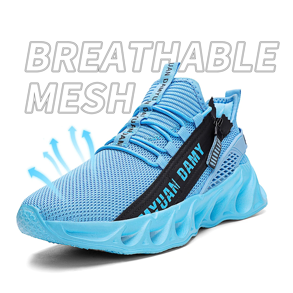 New Spring and Autumn Soft soled Running Men's Mesh Breathable Casual  Sports Shoes Men's Trendy Shoes Lightweight  Sneaker.
