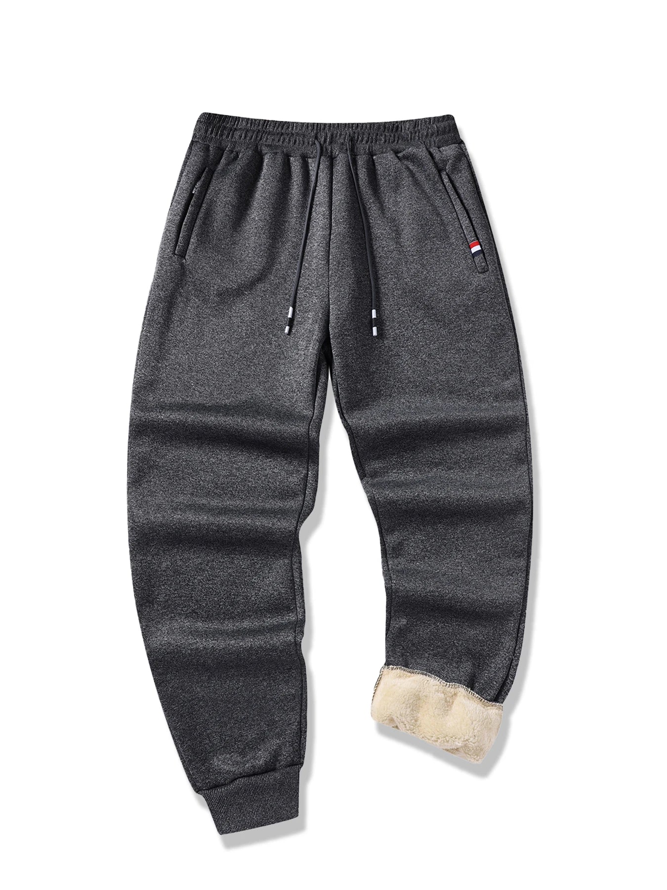 Men's Thicken Fleece Thermal Long Pants Winter Lambswool Warm Trousers Casual Jogging Drawstring Pants Male Sweatpants.