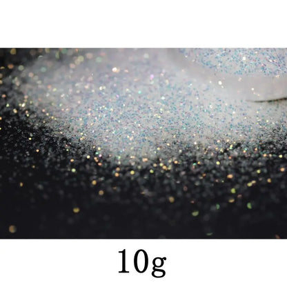 Ultra Fine Colorful Spark - Solvent Resistant White Iridescent Glitter -  - 015 Size, 0.5 mm
