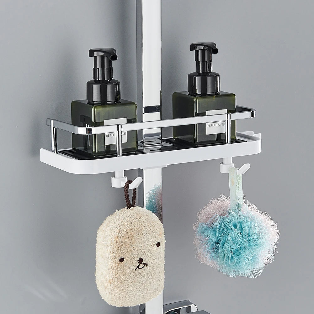 Rainfall Bathroom Shower Faucet Kit With Bidet Wall Mounted Stainless Steel Hot Cold Water Mixer Tap System With Rack,Tub Spout