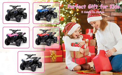 6V Electric Quad For Kids, Electric Car With LED Lights And Music, 1.5-3 km/h, Horn, ATV For Children, Perfect Gift For Kids.
