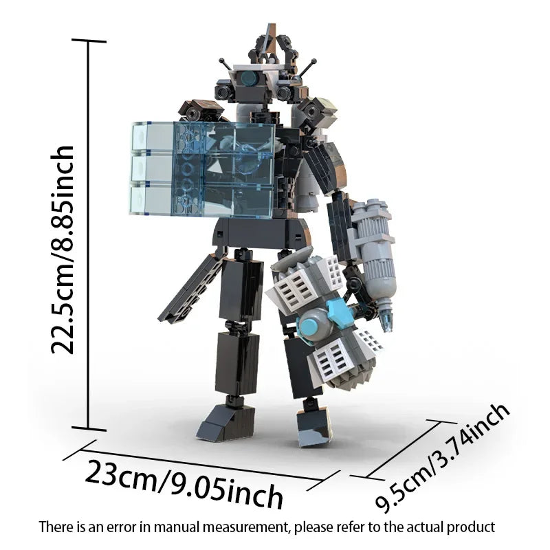 Moc Skibidi Toilet Action Figures builing blocks,Camerman Titan Speakerman Surveillance Man TVMan Boys Bricks Toys For Kids Gift