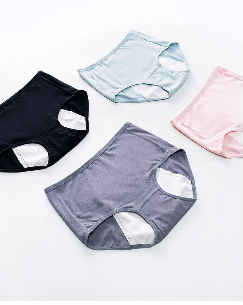 Leak Proof Menstrual Panties Physiological Underwear Womens Comfortable Cotton Panties Breathable Female Waterproof Briefs.