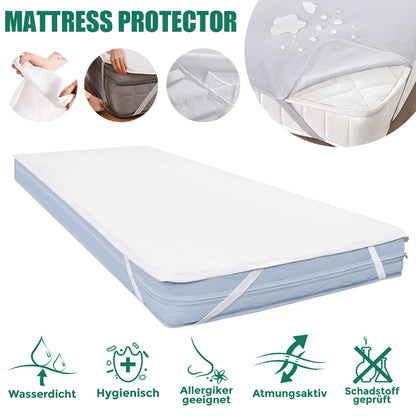 Waterproof Throw Mattress Cover Mattress Protector Covers  Pad Washable Mattress Bed Protector with Elastic Band Single/Double.