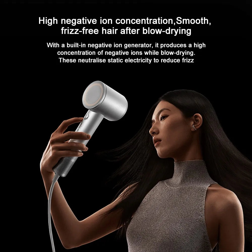 XIAOMI MIJIA High‑Speed Hair Dryer Pro,110k RPM,70 m/s Air,8 Airflow Modes,50 °C Constant Temp,200M Ions,CN Version With Ada.