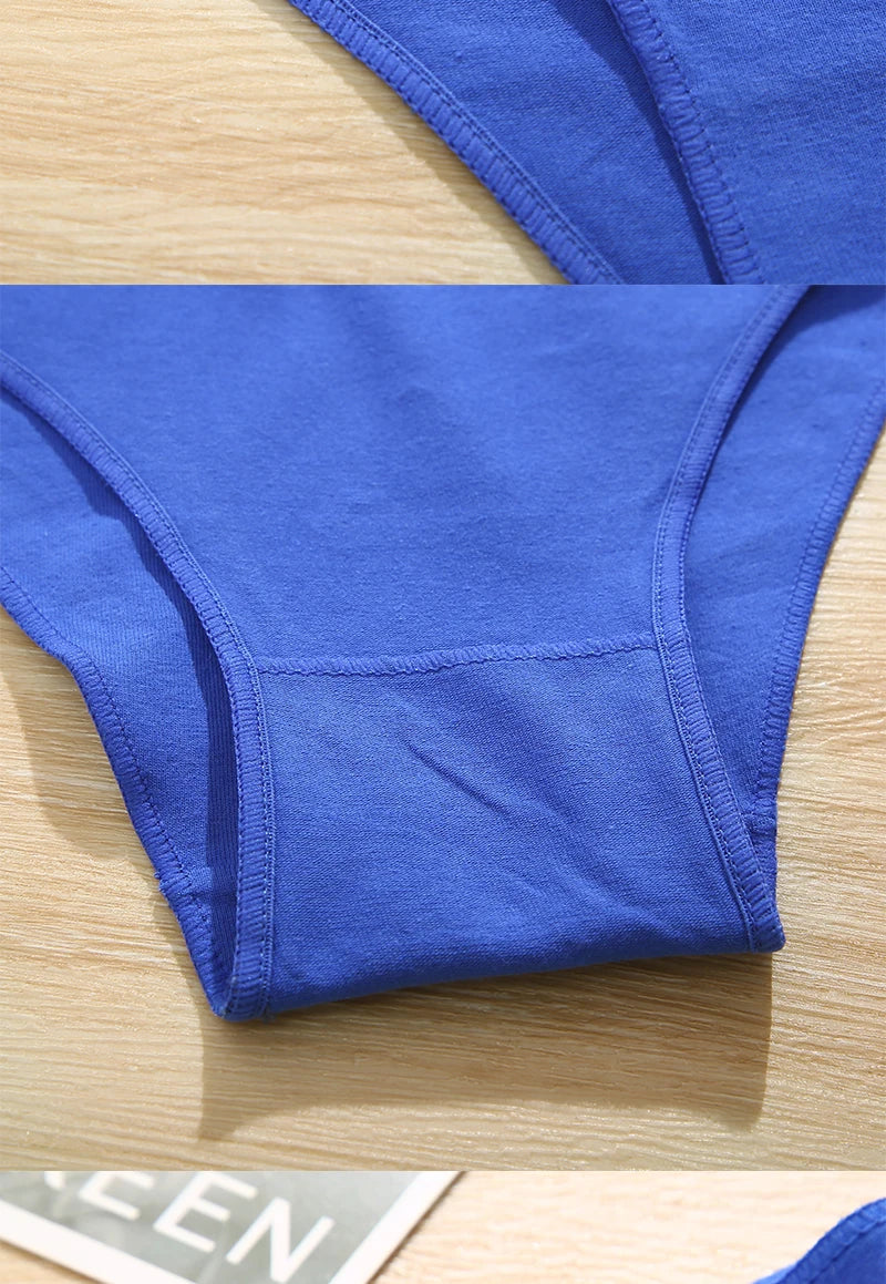 FINETOO 5PCS/Set M-XXL Panties Women Cotton Lingerie Woman Underwear Sexy Femme Underwear Girls Underpant Panty 7 Solid Colors