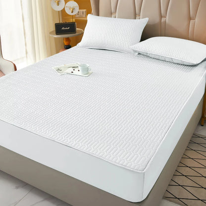 Waterproof Thicken bed Cover Solid color Mattress Protector Skin-Friendly Queen King Double Fitted Sheet Mat 90 140 180x200cm