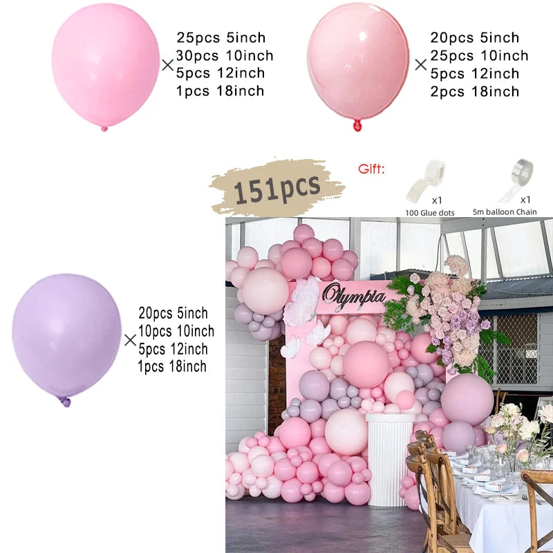 Macaron Rosa Ballon Girlande Bogen Kit Hochzeit Geburtstag Party Dekor Kinder Roségold Latex Ballons Babyparty Dekorationen Kette