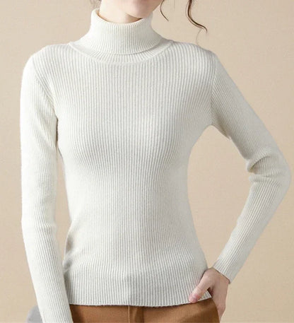 Rollkragenpullover für Damen im Herbst, gestrickt, weiche Pullover, Pullover, grundlegende weiche Pullover für Damen, 2026, Herbst und Winter