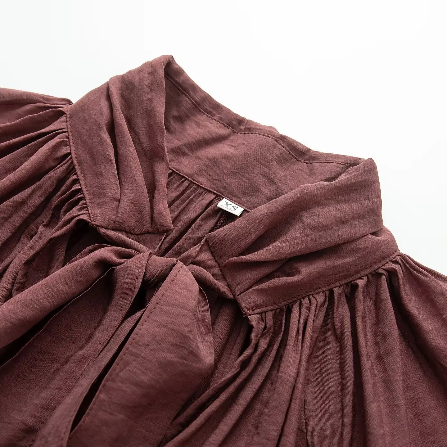 NLZGMSJ Bow DecorationLoose Long Sleeved Blouses For Women New Fashion Ruffle Edge Shirts and Blouses Woman Top.