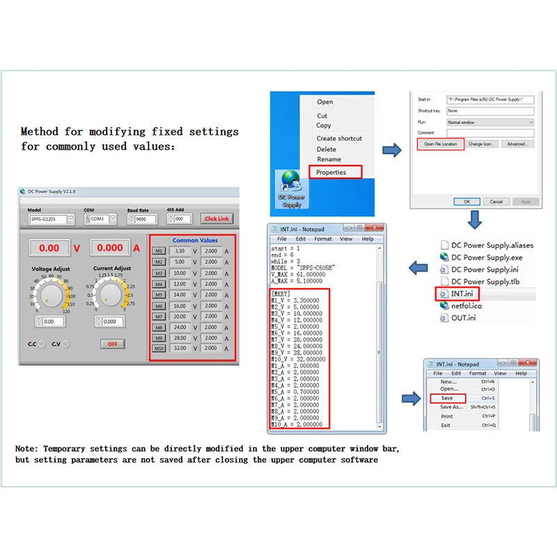 KUAIQU Programmable RS232 Communication DC Power Supply 30V 10A, Adjustable Laboratory Power Supply 60V 5A, 120V 3A, Edit Stored.