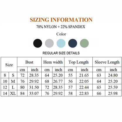 NCLAGEN Yoga Shirts For Women Long Sleeve Winter Fitness Running Gym Clothes Workout Dry Fit Breathable High Elastic Sports Top.