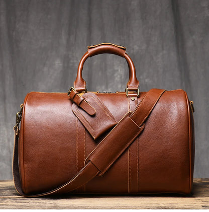 Vintage Herren Reisetasche klassische Business Umhängetasche Kopfs chicht Rindsleder Weekender Sporttasche Leder handtasche für Ehemann Geschenk.