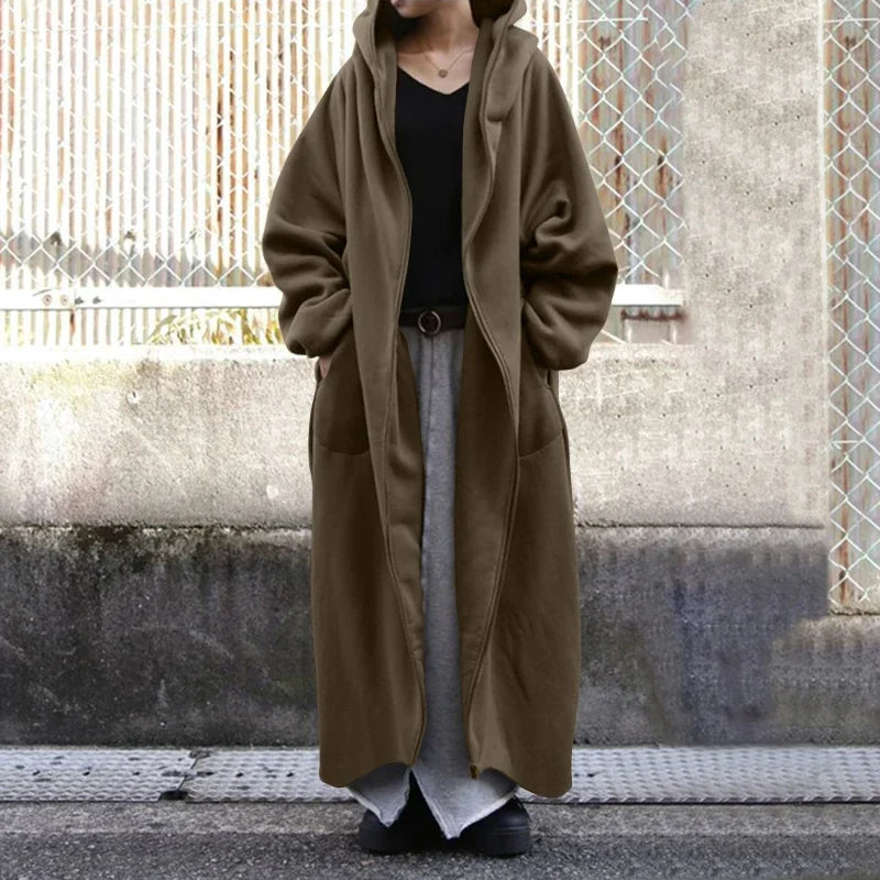 Women Long Sleeve Casual  Hooded Coats Winter Fleece Jackets Korean Sweatshirt Coat Loose Outwear Windbreakers M-5XL.