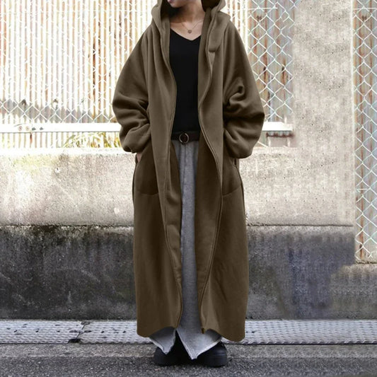 Women Long Sleeve Casual  Hooded Coats Winter Fleece Jackets Korean Sweatshirt Coat Loose Outwear Windbreakers M-5XL.