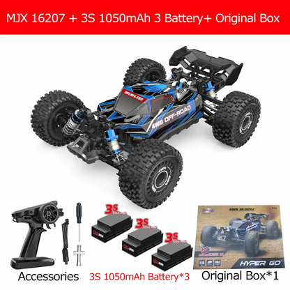 MJX Hyper Go 16207 70km/h 1/16 4WD Racing Car Brushless High Speed Drift Cars 2.4G Remote Control Cars Off-Road Truck Toys