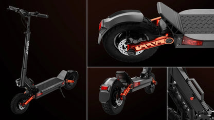 JOYOR S10-S-Z Folding Electric Scooter Dual 1000W Motor 10" Adults E-scooter with 60V 18Ah Battery.