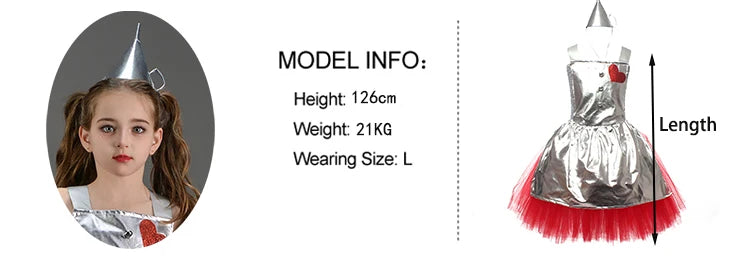 Kinder Mädchen Halloween Kostüm Zauberer von Oz Vogelscheuche Zinn Mann Löwe Hexe Prinzessin Tutu Kleid Rollenspiel Party Bühne Kleid Outfit.