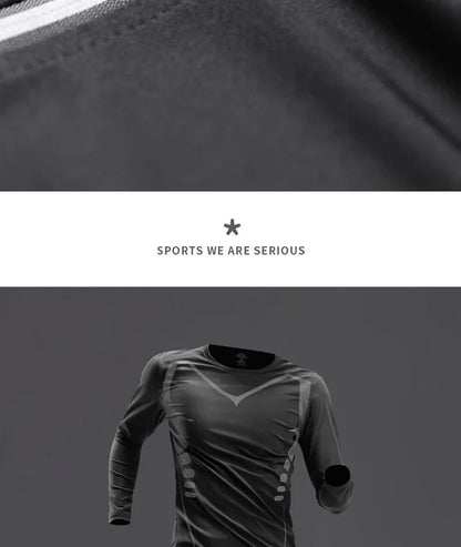 Fashion Breathable Running Sports Suit Men's Fitness Clothes All-Seasons Professional Morning Running Clothes Quick Dry Training.