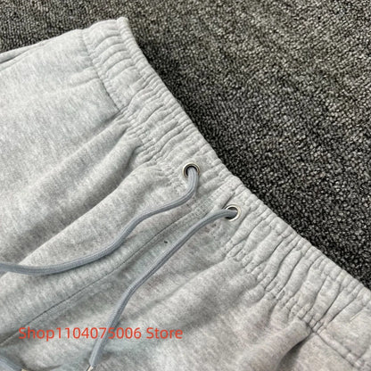 Pepe Studio Fleece-Lined Elastic Waist Jogger Pants Winter Warm Soft Loose Fit Sweatpants with Drawstring for Women Men.