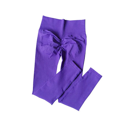 High Waist Belly-tightening Peach Buttocks Fitness Pants Unrestrained Cycling Pilates Skin-friendly High-elastic Yoga Leggings.